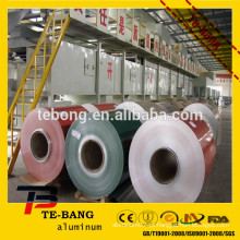 China 1070 3003 3105 5083 bobina de alumínio e bobina de alumínio revestida de cor usada para decoração